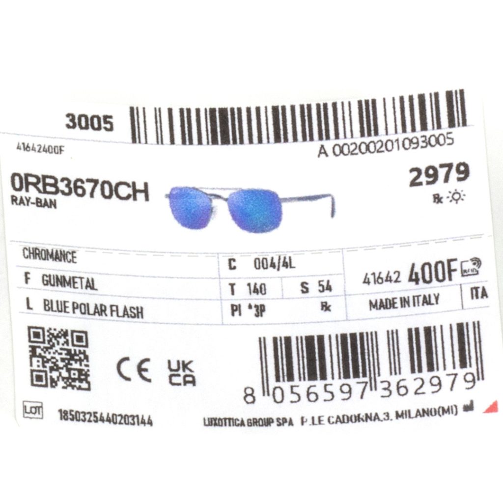عینک آفتابی ریبن کرومانس RB3670-CH 004/4L 6 عینک آفتابی ریبن کرومانس RB3670-CH 004/4L